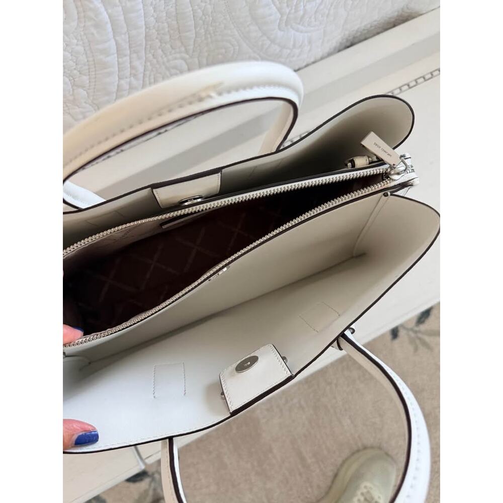 Michael Kors Ruthie Signature Large Satchel Bag - Optic White (LIKE NEW) - Picture 8 of 10